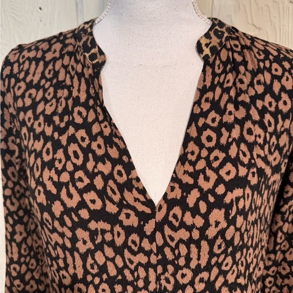 Maeve Juno leopard print 3/4 sleeve dress, sz Small - Picture 2 of 12